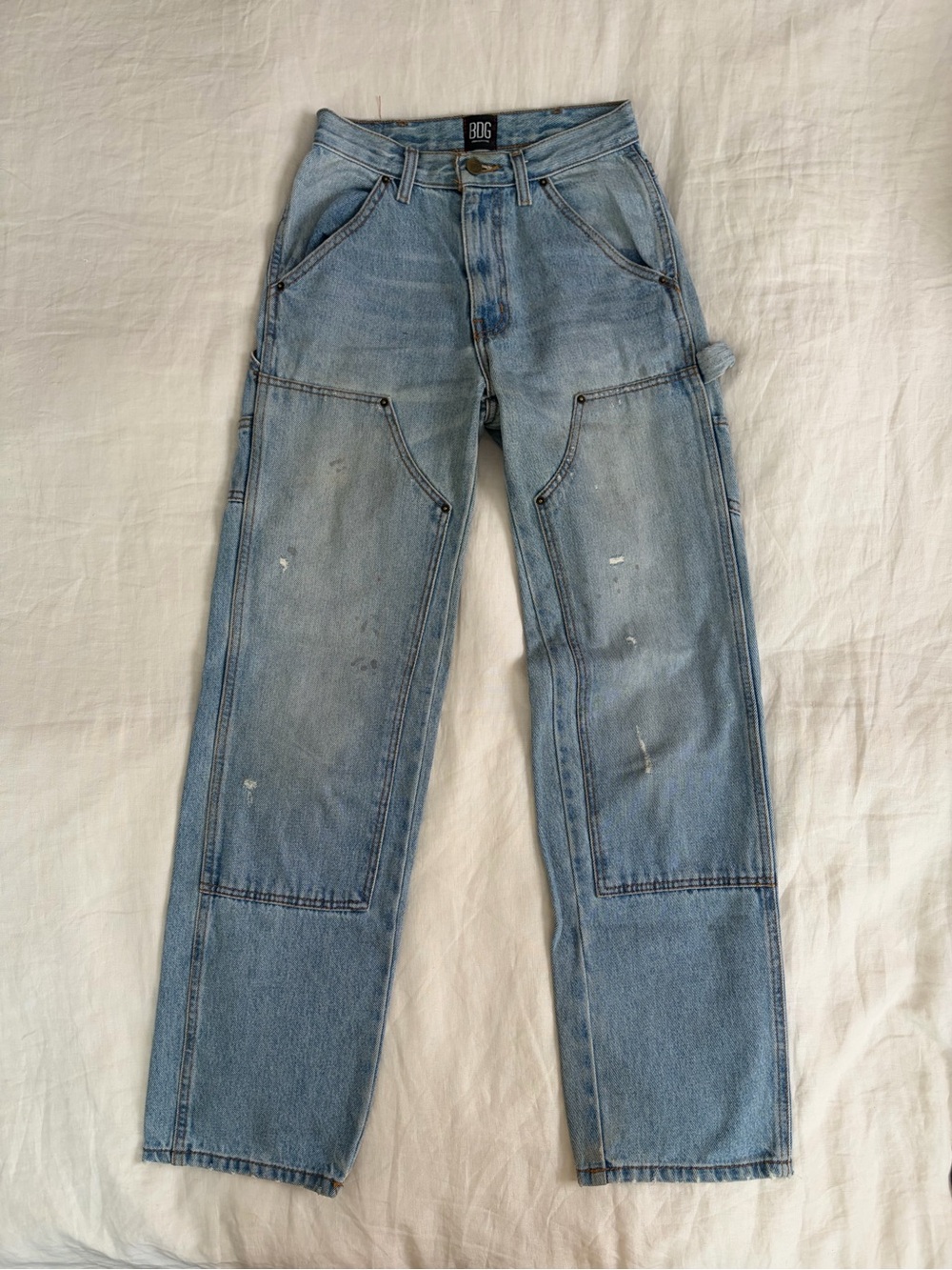 BDG Light Wash Relaxed Carpenter Jeans for Men